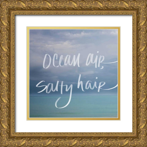 Ocean Air Gold Ornate Wood Framed Art Print with Double Matting by Bryant, Susan