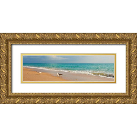 Island Memories I Gold Ornate Wood Framed Art Print with Double Matting by Bryant, Susan
