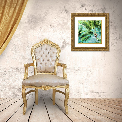 Wild Palm Gold Ornate Wood Framed Art Print with Double Matting by Bryant, Susan