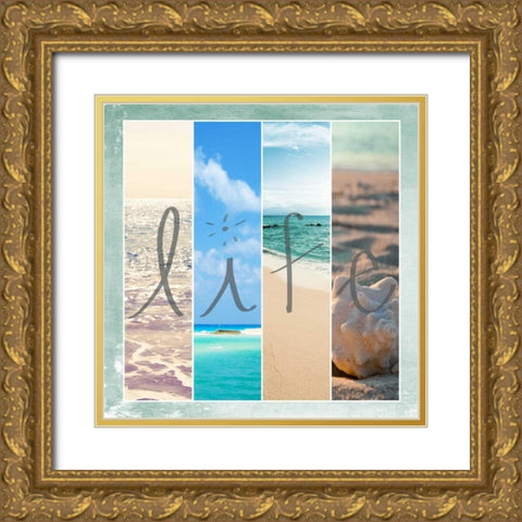 Sea Life Gold Ornate Wood Framed Art Print with Double Matting by Bryant, Susan