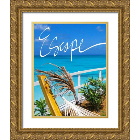 Escape Gold Ornate Wood Framed Art Print with Double Matting by Bryant, Susan