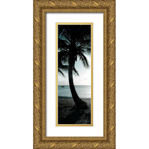 Cool Bimini Palm II Gold Ornate Wood Framed Art Print with Double Matting by Bryant, Susan