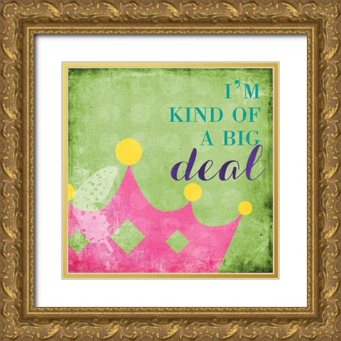 Big Deal I Gold Ornate Wood Framed Art Print with Double Matting by SD Graphics Studio