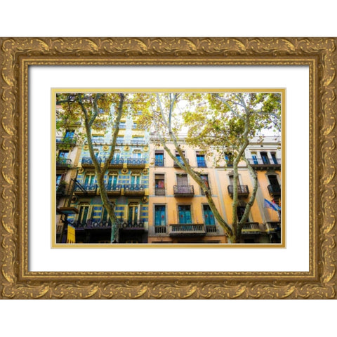 Dream Street Gold Ornate Wood Framed Art Print with Double Matting by Acosta