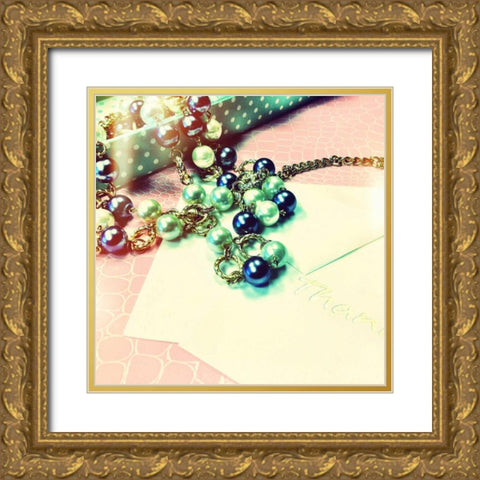 Thanks  (jewelry) Gold Ornate Wood Framed Art Print with Double Matting by Acosta