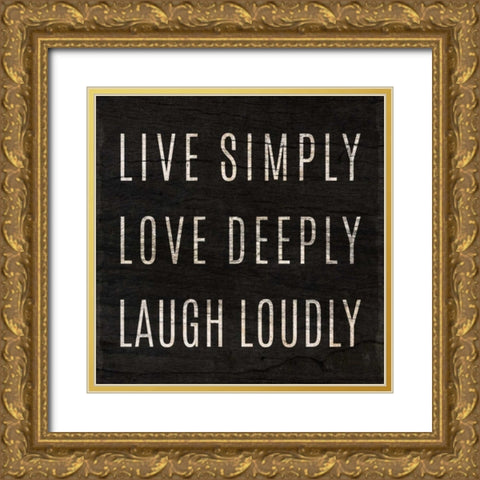 Simply and Brightly I Gold Ornate Wood Framed Art Print with Double Matting by SD Graphics Studio