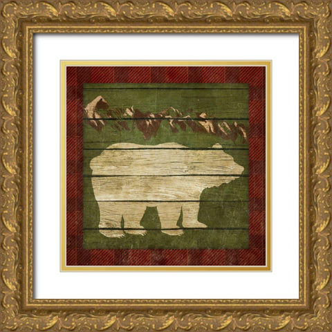 Rustic Nature on Plaid I Gold Ornate Wood Framed Art Print with Double Matting by Metz, Andi
