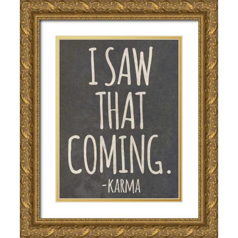 Karma II Gold Ornate Wood Framed Art Print with Double Matting by SD Graphics Studio