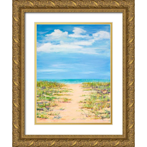 Path to Relaxation Gold Ornate Wood Framed Art Print with Double Matting by DeRice, Julie