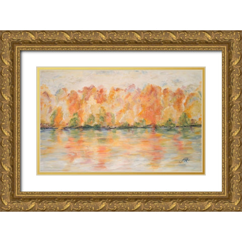 Reflections of Nature Gold Ornate Wood Framed Art Print with Double Matting by DeRice, Julie
