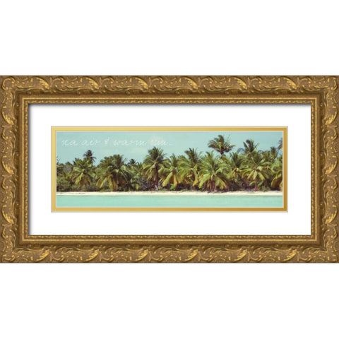 Palms Galore I Gold Ornate Wood Framed Art Print with Double Matting by Acosta