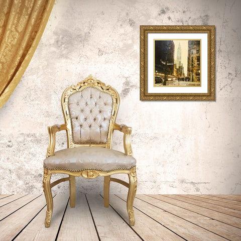 New York Streets Gold Ornate Wood Framed Art Print with Double Matting by Acosta