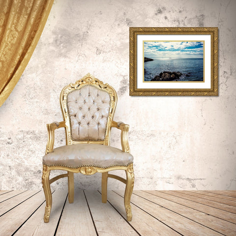 Spanish Coast II Gold Ornate Wood Framed Art Print with Double Matting by Acosta