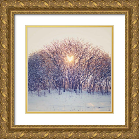 Lovely Sunrise Gold Ornate Wood Framed Art Print with Double Matting by Poynter, Kelly