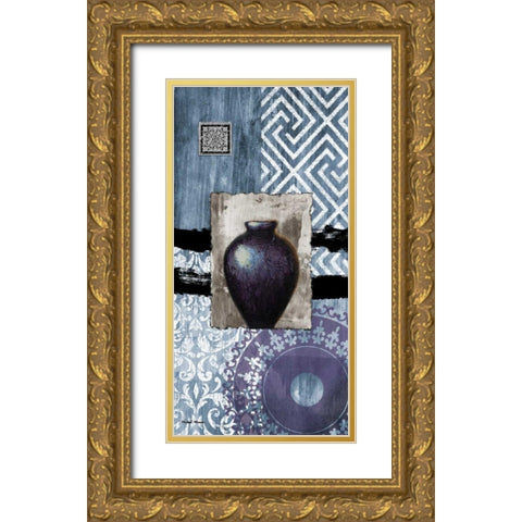 Fall Decorative Gold Ornate Wood Framed Art Print with Double Matting by Marcon, Michael