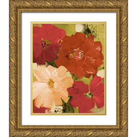 Wednesdays Garden Gold Ornate Wood Framed Art Print with Double Matting by Loreth, Lanie