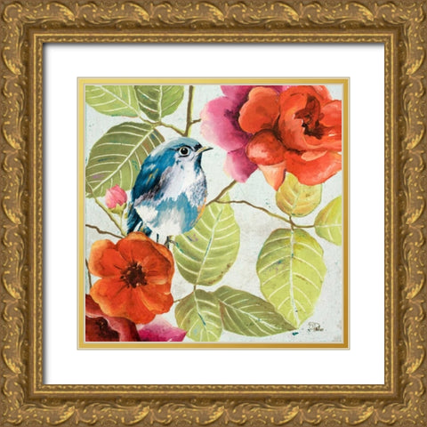 Beautiful Bird I Gold Ornate Wood Framed Art Print with Double Matting by Pinto, Patricia