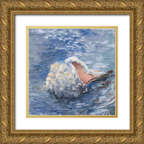 Faded into the Shore II Gold Ornate Wood Framed Art Print with Double Matting by Johnson, Walt