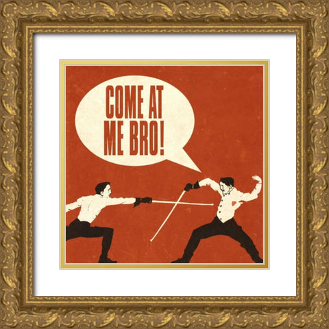 Bro Bro I Gold Ornate Wood Framed Art Print with Double Matting by Studio, Sd Graphics