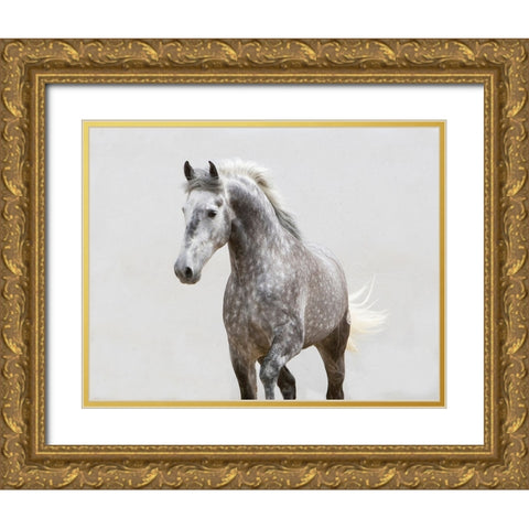 Trotting Along Gold Ornate Wood Framed Art Print with Double Matting by Walker, Carol