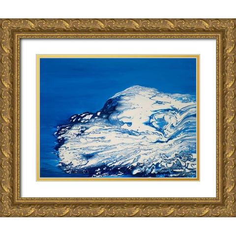 Ice Gold Ornate Wood Framed Art Print with Double Matting by Mercado, M.