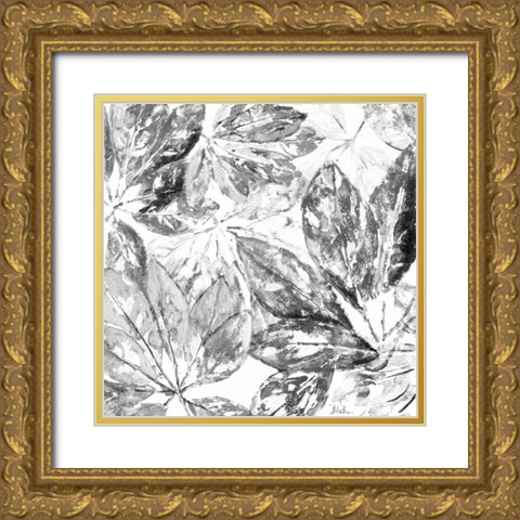 Black and White Overlay I Gold Ornate Wood Framed Art Print with Double Matting by Pinto, Patricia