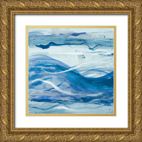 Blue Bossa Nova I Gold Ornate Wood Framed Art Print with Double Matting by Loreth, Lanie