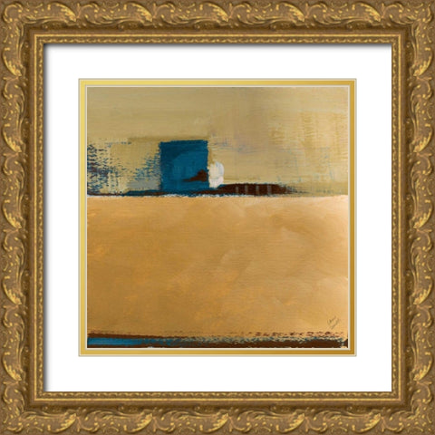 Discovery Square I Gold Ornate Wood Framed Art Print with Double Matting by Loreth, Lanie