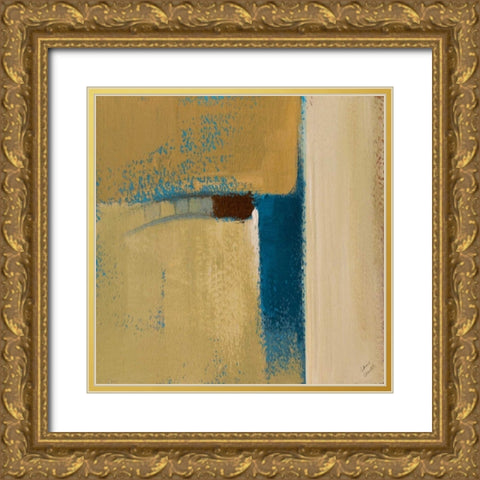 Discovery Square IV Gold Ornate Wood Framed Art Print with Double Matting by Loreth, Lanie