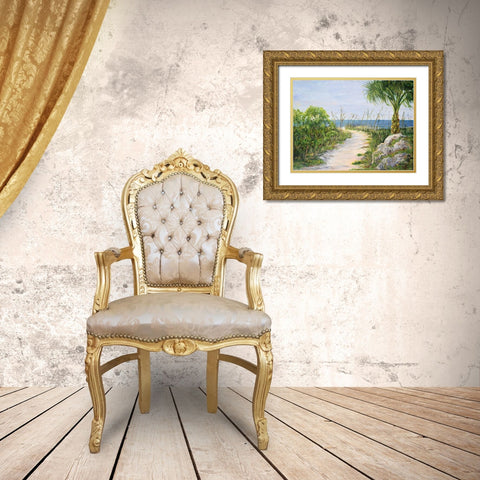 My Path to Paradise Gold Ornate Wood Framed Art Print with Double Matting by DeRice, Julie
