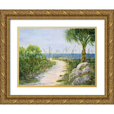 My Path to Paradise Gold Ornate Wood Framed Art Print with Double Matting by DeRice, Julie