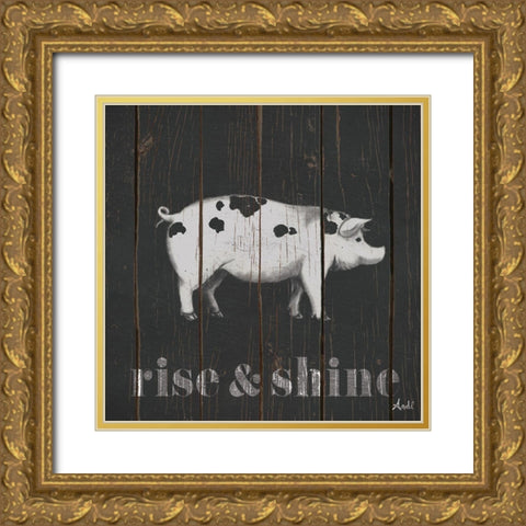 Wood Farm II Gold Ornate Wood Framed Art Print with Double Matting by Metz, Andi