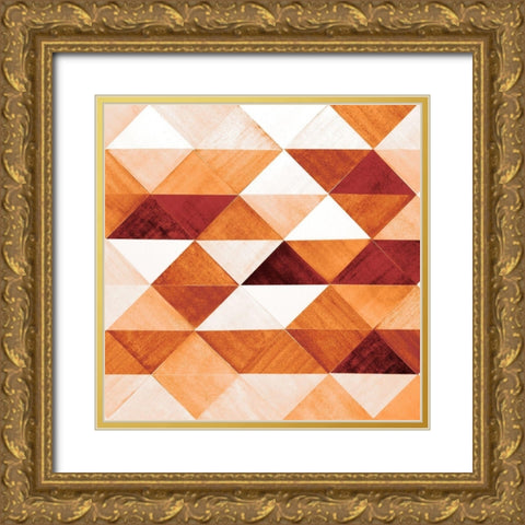 Uptown Rust II Gold Ornate Wood Framed Art Print with Double Matting by Loreth, lanie