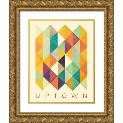 Uptown Poster Gold Ornate Wood Framed Art Print with Double Matting by Loreth, Lanie