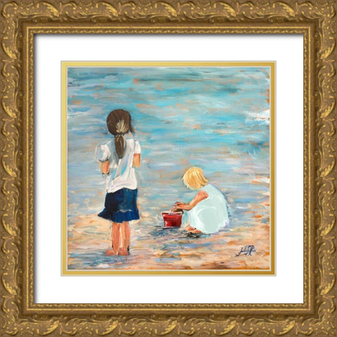 Memories of the Shore Gold Ornate Wood Framed Art Print with Double Matting by DeRice, Julie