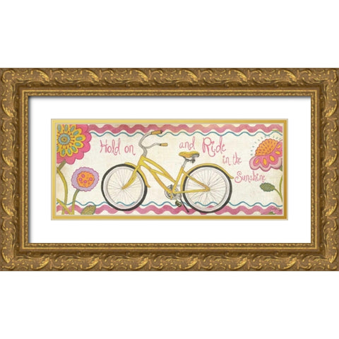 Fun Wheels I Gold Ornate Wood Framed Art Print with Double Matting by Medley, Elizabeth