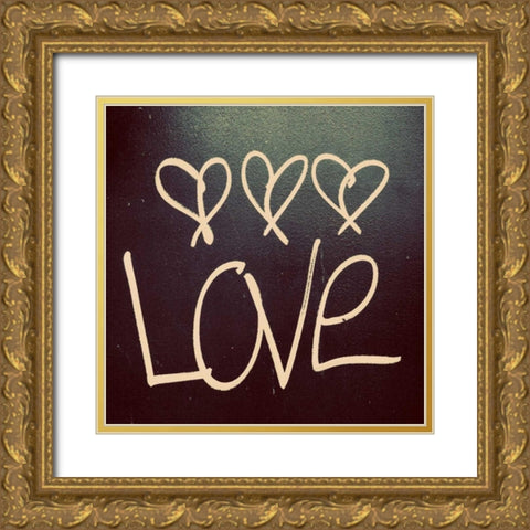 Triple Love and Hope I Gold Ornate Wood Framed Art Print with Double Matting by Peck, Gail