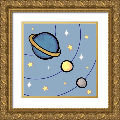 Partial Solar System Gold Ornate Wood Framed Art Print with Double Matting by Medley, Elizabeth