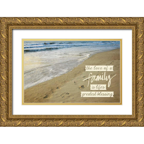Family Love Gold Ornate Wood Framed Art Print with Double Matting by Peck, Gail