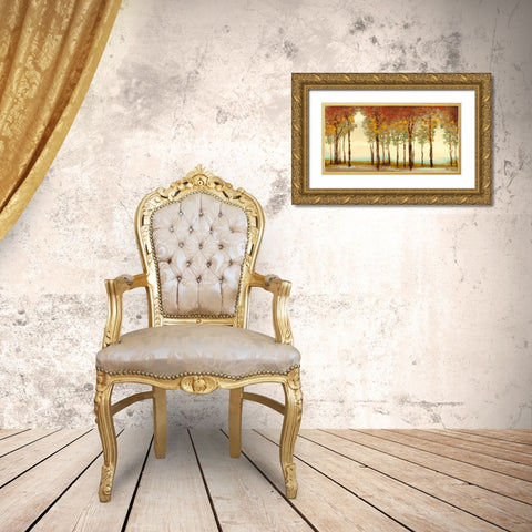 Forest Panel Gold Ornate Wood Framed Art Print with Double Matting by Marcon, Michael