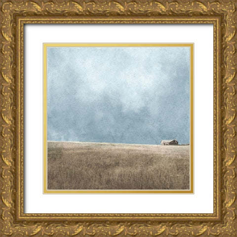 After the Storm Blue Sky Gold Ornate Wood Framed Art Print with Double Matting by Mabat, Ynon