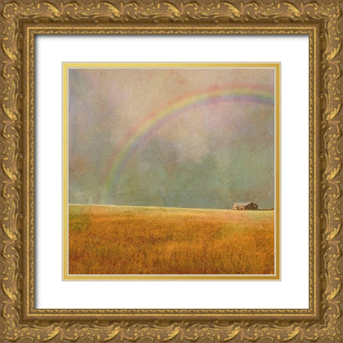 After The Rain Rainbow Gold Ornate Wood Framed Art Print with Double Matting by Mabat, Ynon
