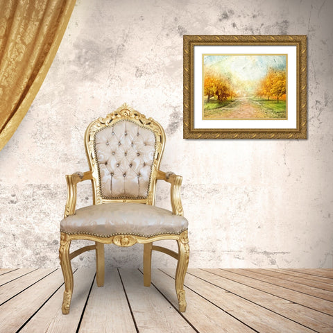 Oak Path Gold Ornate Wood Framed Art Print with Double Matting by Mabat, Ynon
