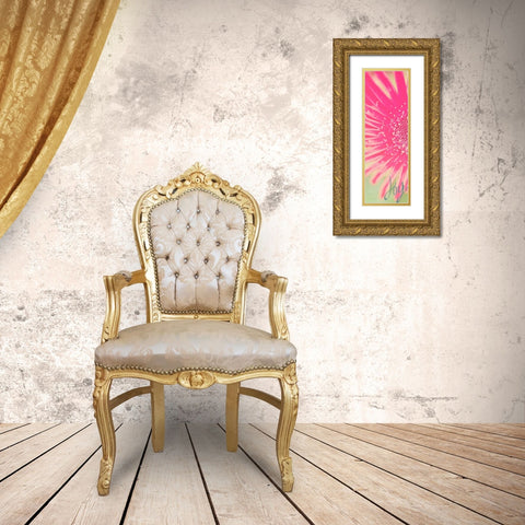 Joy Flower Gold Ornate Wood Framed Art Print with Double Matting by Bryant, Susan