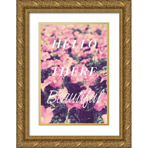 Hello There Gold Ornate Wood Framed Art Print with Double Matting by Bryant, Susan