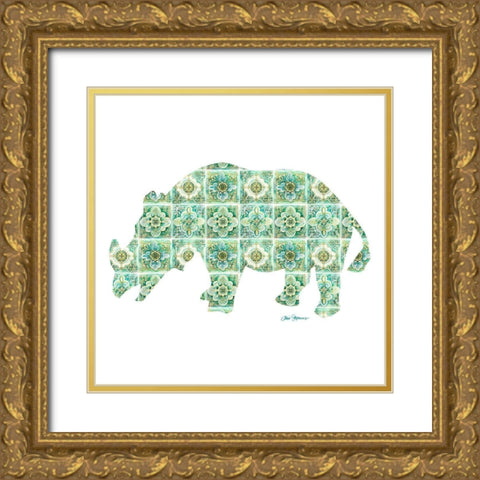 French Wild II Gold Ornate Wood Framed Art Print with Double Matting by Gaynor, Janice