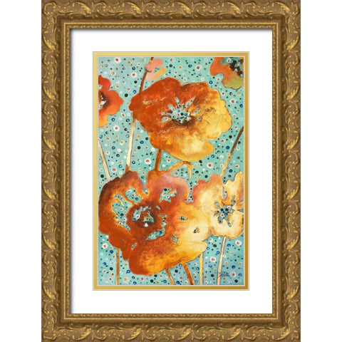 Giardino Dorato II Gold Ornate Wood Framed Art Print with Double Matting by Pinto, Patricia