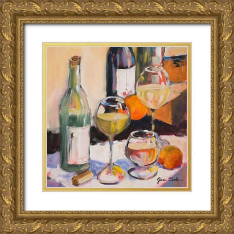 Sauvignon Blanc Square Gold Ornate Wood Framed Art Print with Double Matting by Slivka, Jane