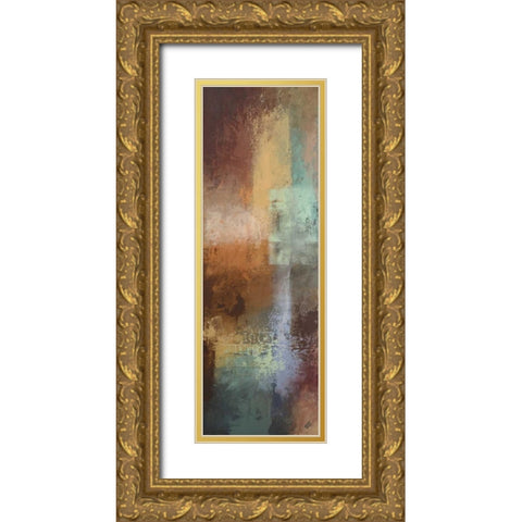 Escape into Abstraction Panel II Gold Ornate Wood Framed Art Print with Double Matting by Marcon, Michael