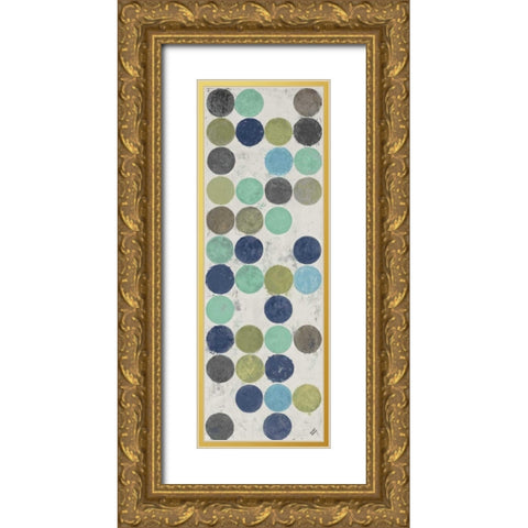 Cream Modulation I Gold Ornate Wood Framed Art Print with Double Matting by Marcon, Michael